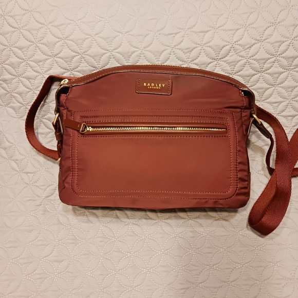 RADLEY LONDON Bags Radley London Burgundy Nylon Crossbody Bag